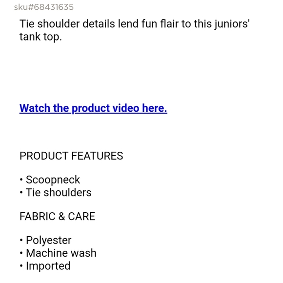 ❤️ 2/$15 XL or XXL navy cherry tie shoulder tank top - Picture 3 of 8